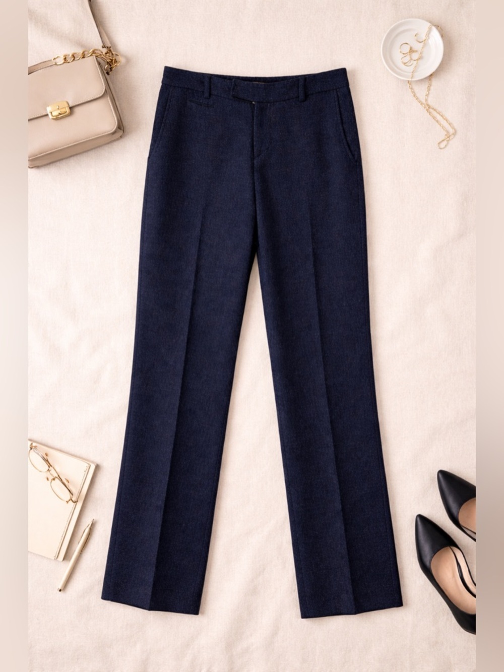 Pendleton Navy Wool Blend Dress Pants Straight Leg Career Work Trousers